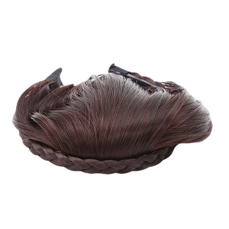 15 см Длина короткая коса тупая челка натуральные аккуратные шиньоны