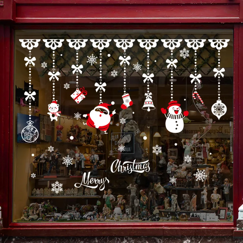 Новогодние наклейки на окно