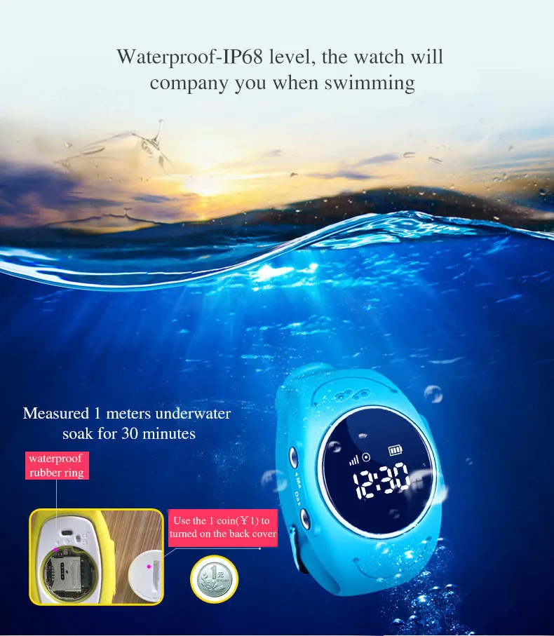 GPS Monitor Smart Kids Watch Anti-lost Tracker SOS Call Finder Locator Child Clock Waterproof IOS Android System Christmas Gifts |