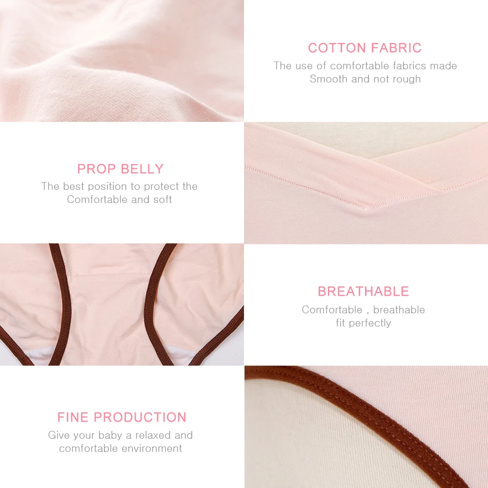 3 шт./лот хлопковое нижнее Белье для беременных женщин U образные короткие трусики