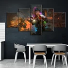 5 шт. декоративная живопись постер игра домашний росписи HearthStone: Герои Warcraft Игра анимация Искусство Декор стены картины