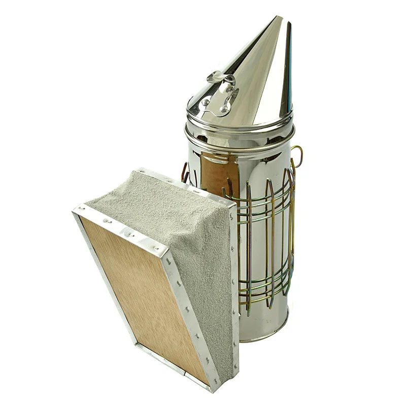 

Newly Bee Smoker Stainless Steel Beehives Smoker with Heat Shield Beekeepers Beekeeping Equipment XSD88