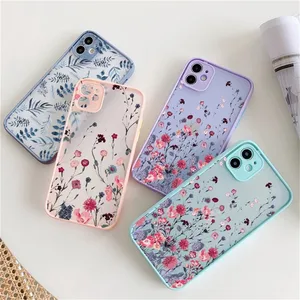 vintage leaves flower phone case for iphone 12 11 13 pro max 12mini x xr xs max 8 7 plus se 2020 camera protection hard pc coque free global shipping