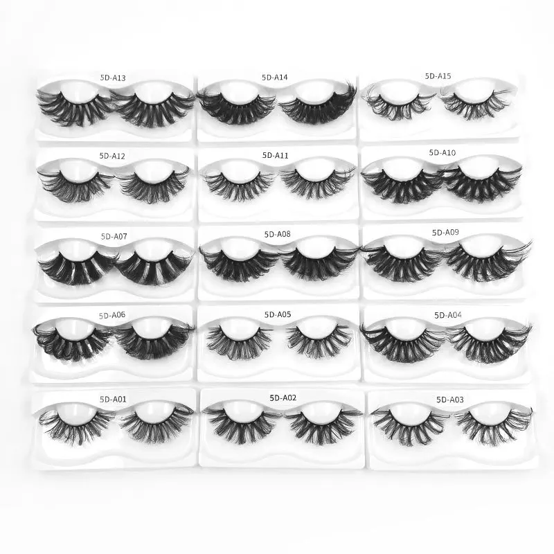 

Super Long 25mm 27mm Faux Mink Eyelashes 3D 5D 8D High Volume Dense Dramatic Eye Lashes Makeup False Eyelashes