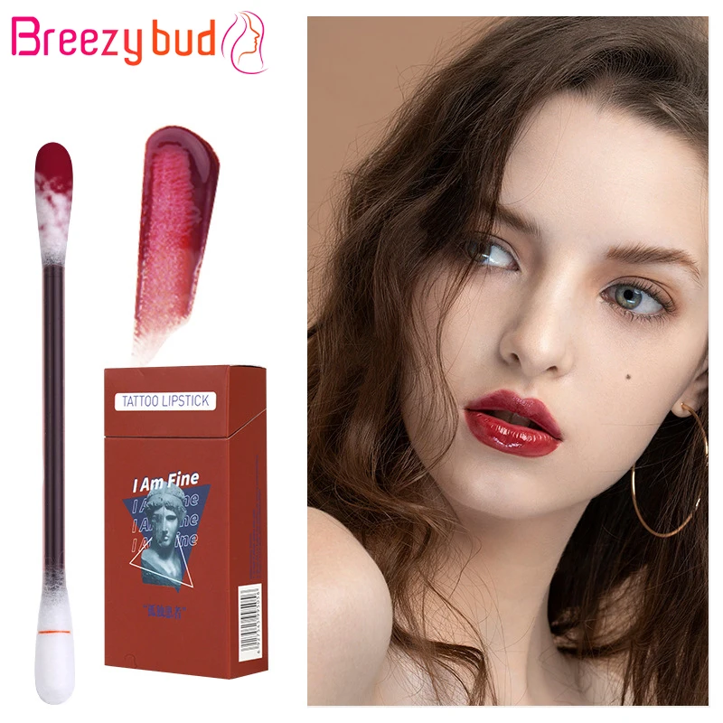 

Cotton Swab Stain Lip Liquid Disposable Non-Stick Cup Lip Gloss Waterproof Durable Lip Tint Cigarette Case Lipstick Cosmetic