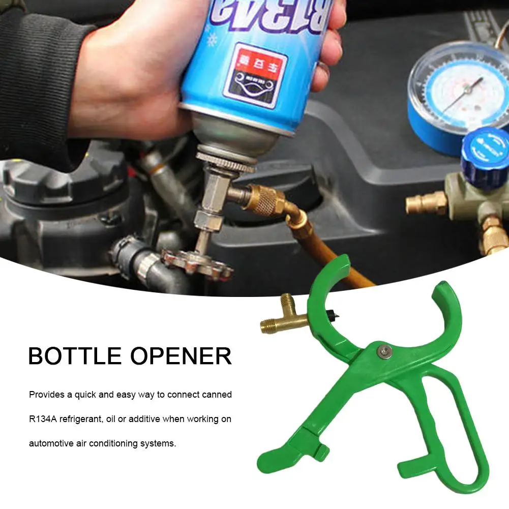 

Car Air Conditioning Refrigerant Opener Auto AC Bottle Opener R134a Open Valve CT006 Side Mount Can Tap Valve AC Repairing Tools