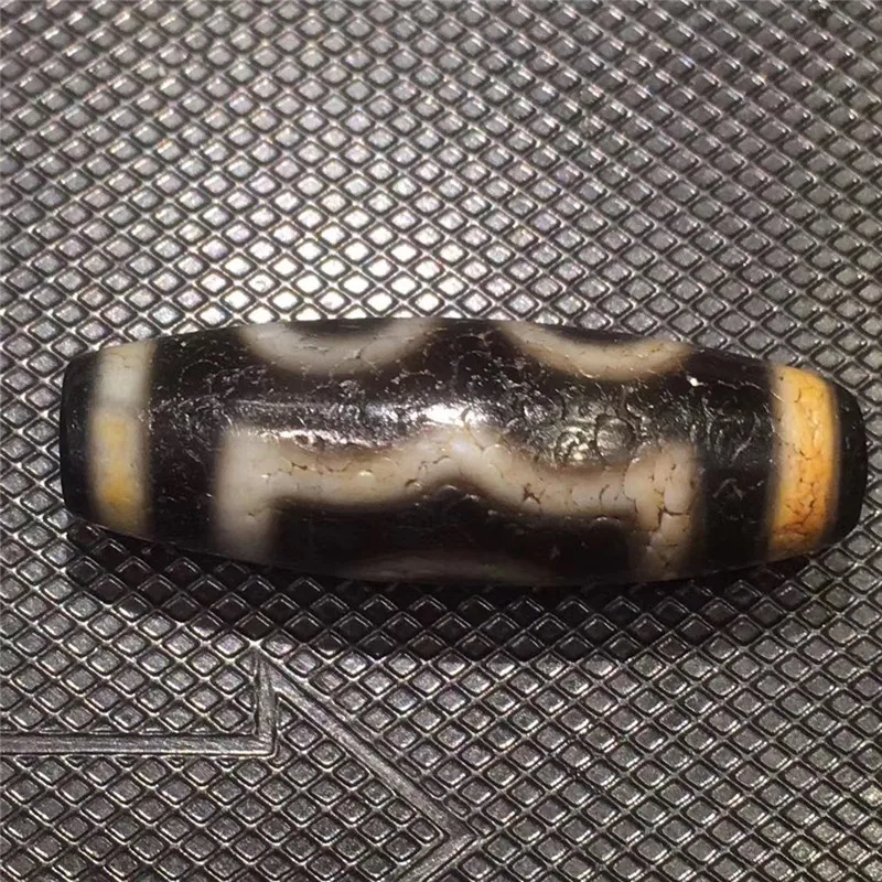 200706-2 Weathing натуральный агат старый материал 3 глаза тибетские Dzi бусины мощный