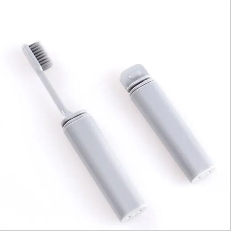 Чистые Складная зубная щетка путешествия из мягкого бамбукового волокна-щетиной