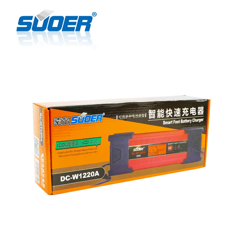Suoer【 гель Батарея Зарядное устройство 】 алюминиевая крышка 25В 6A литий-ионный