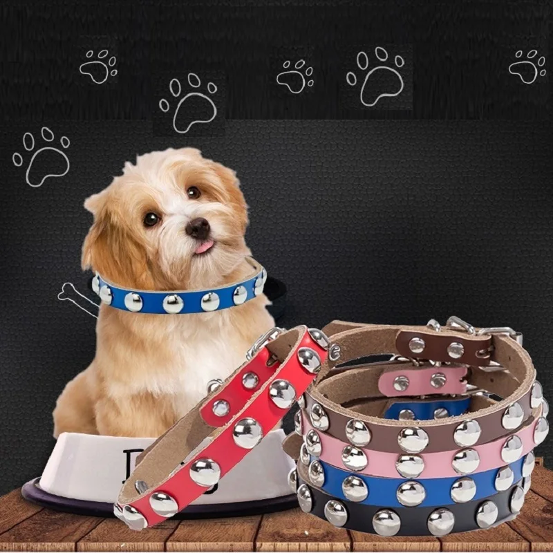 Кожаный ошейник собачий большого размера для маленьких собак подходит породы