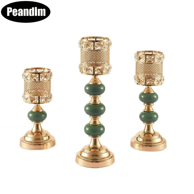 Арахисовые золотые Центральные элементы для канделябра Свадебные украшения