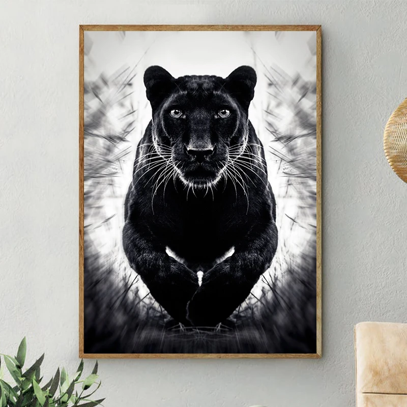 

Black Panther Simple Art Poster Printing Canvas Decoration Painting Elephant Animal Decoration Office Hotel Wall Decoration