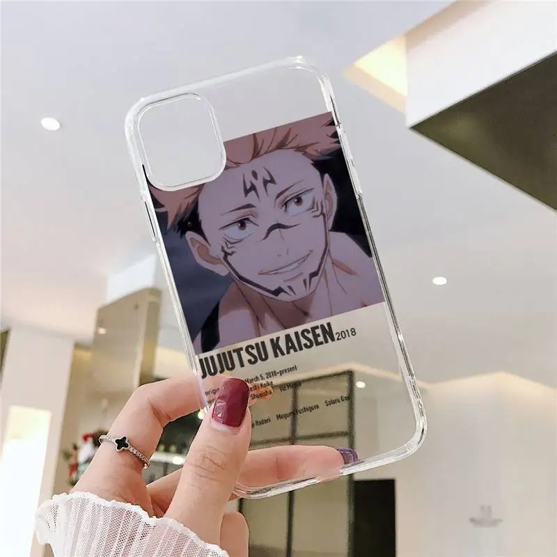 

Jujutsu Kaisen Satoru Gojo Phone Cases Transparent soft For iphone 5 5s 5c se 6 6s 7 8 11 12 plus mini x xs xr pro max