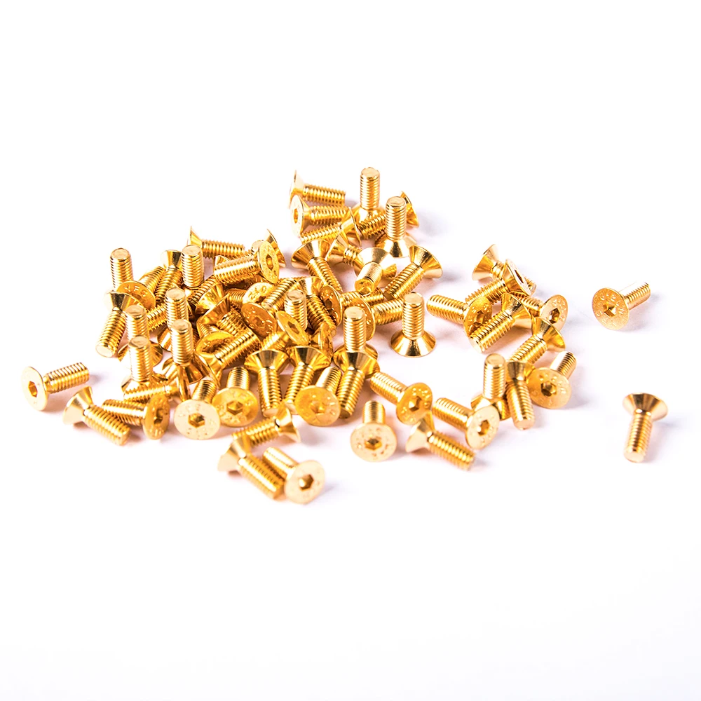 

IFlight Gold M3 Screw M3X6 M3X8 M3X10 M3X12 6mm 8mm Hexagon Socket Head Cap Countersunk Bolt for RC FPV Drone Frame Kit