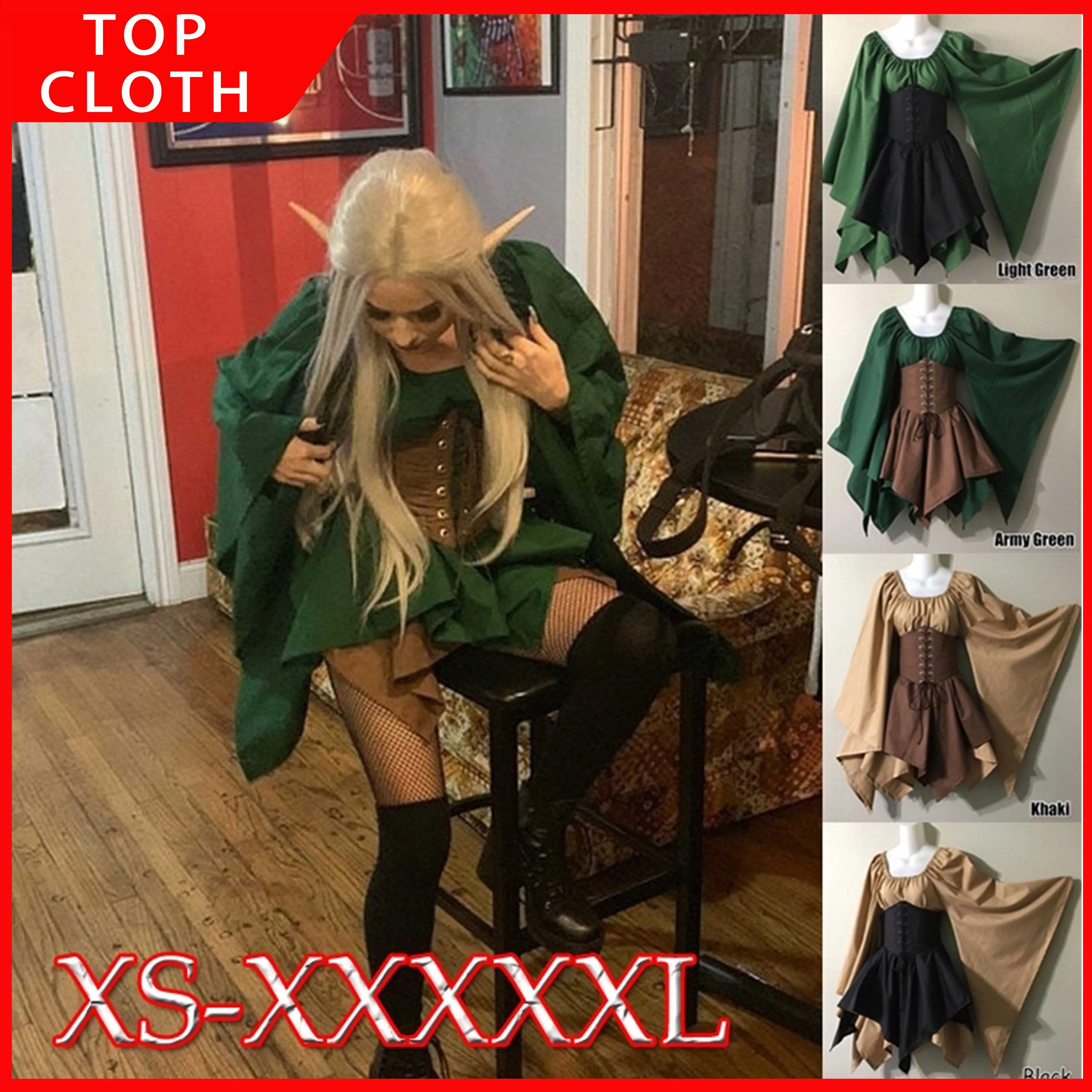 Женский средневековый костюм эпохи Возрождения размера плюс платье из дерева и