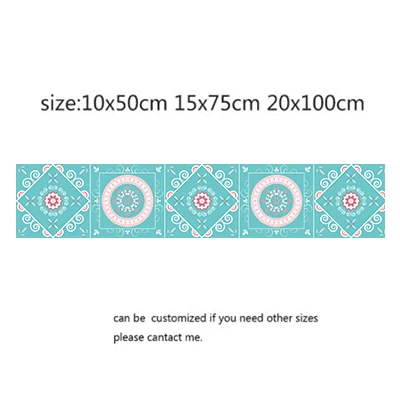 3D средиземноморский синий узор плитка стикер 20*100 см ПВХ Ванная комната Кухня