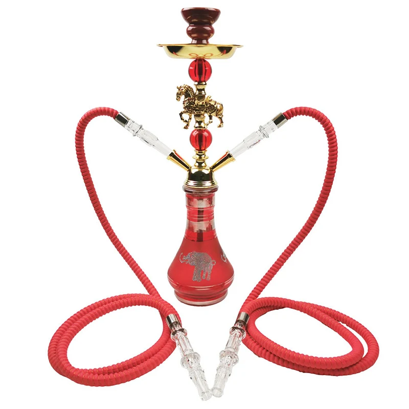 

Red Steed Horse Shisha Set Glass Hookah Water Pipes Smoking Meth Bowl Chicha Narguile Completo Tobacoo Sheesha Hooka Bong