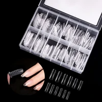 120pcbox fake nails reusable nail extention model transparent quick lengthen nail mold for manicure