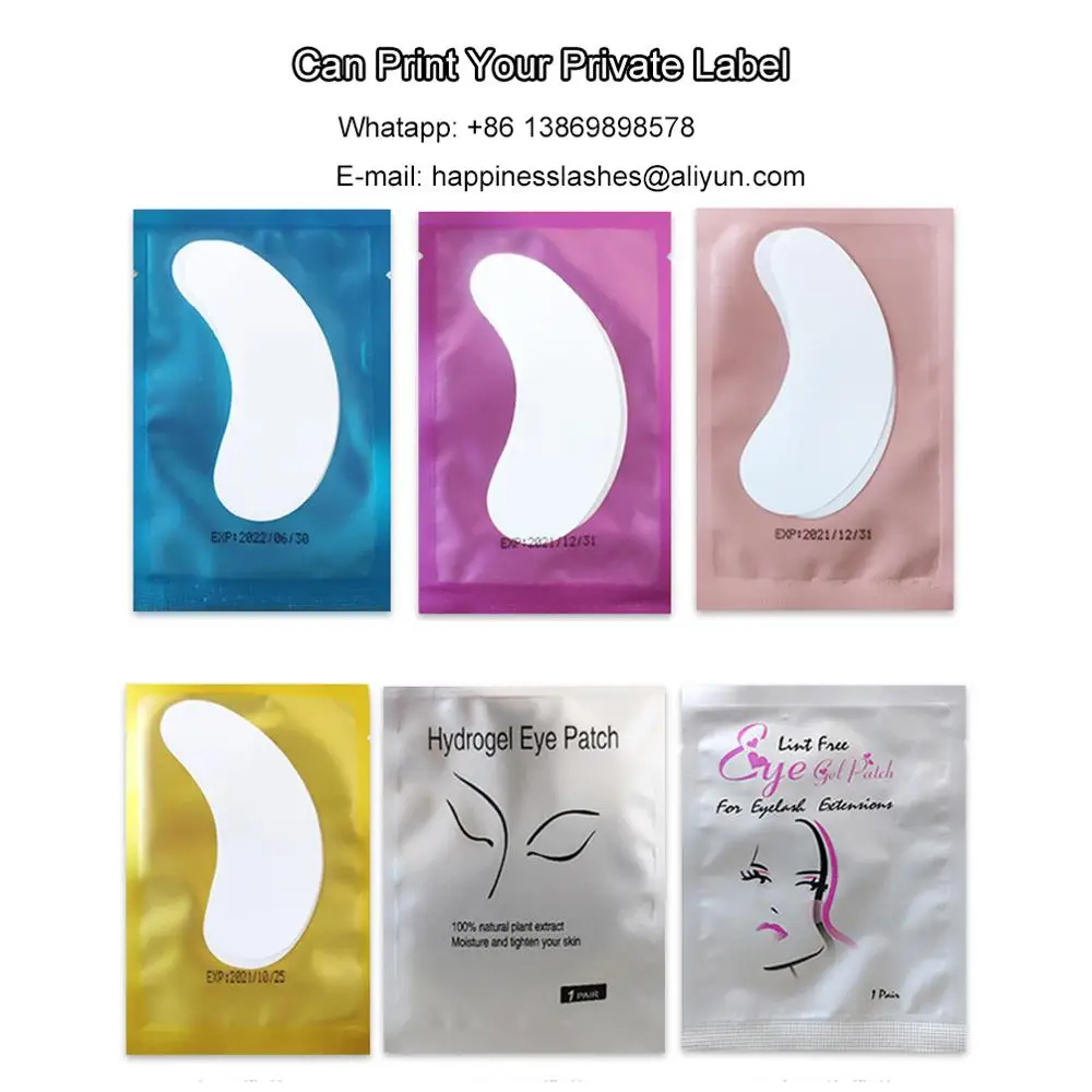 

Lint- Free Eye Gel Pads - 50 Pairs of Lash Extension Eyelash Under Eye Patches Anti Age, Winkle Non-Wowen Fabric HPNESS