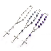 holy jesus cross pearl bead bracelets fashion christianity jewelry catholicism exorcism talisman pendant prayer church gift