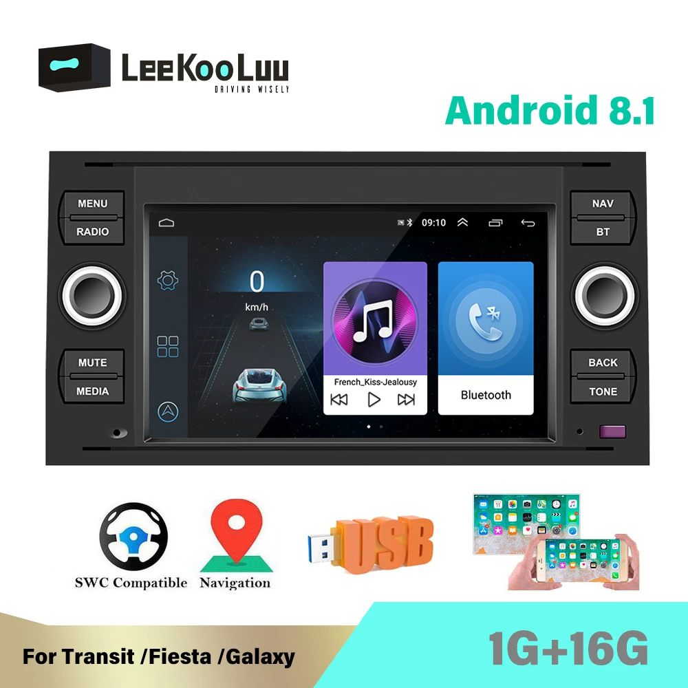 LeeKooLuu Android 2 Din автомобильное радио GPS Navi плеер для Ford Mondeo S max Focus C MAX Galaxy Fiesta transit Fusion