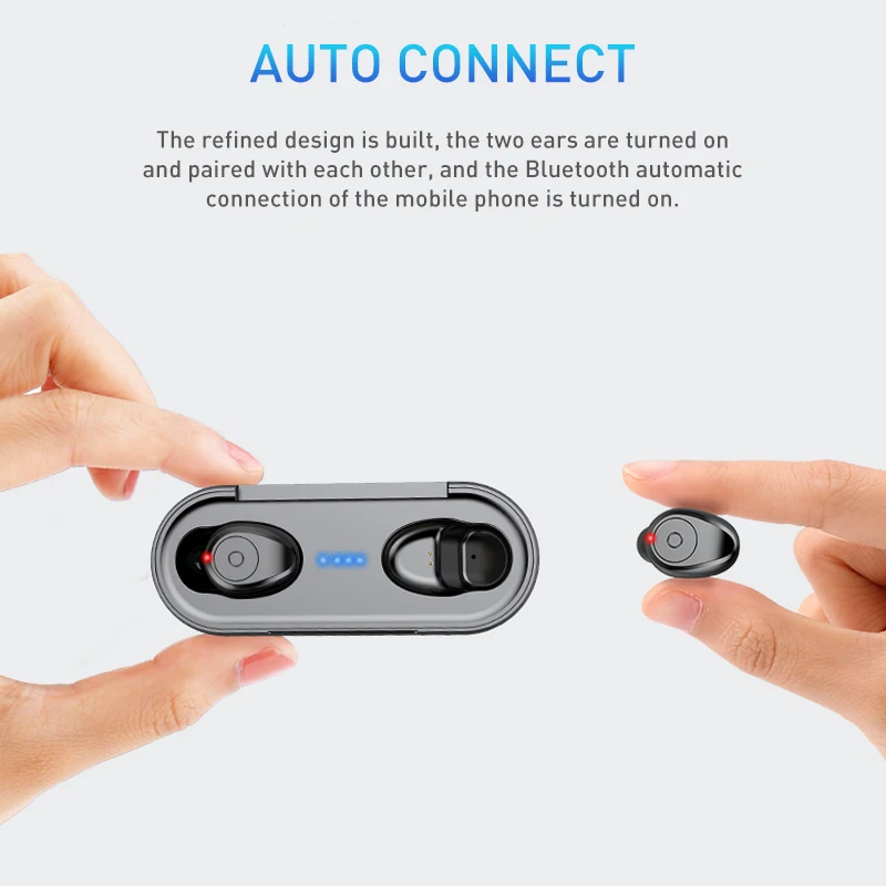 Bluetooth 5 0 наушники настоящие беспроводные стерео мини TWS Беспроводные с