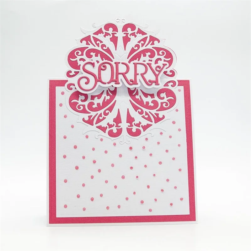 Металлические штампы для вырезания извините за слова трафареты открыток Сделай