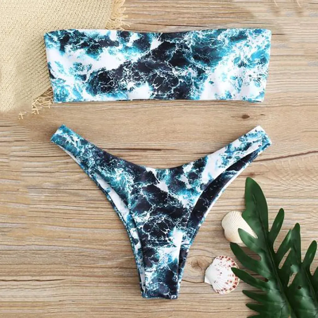 Женский купальник-бикини фиолетовое бикини из двух предметов | Женская одежда