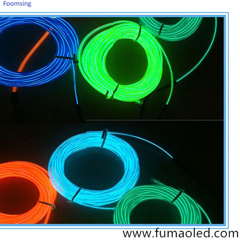 3 м длина зеленый цвет диаметр 2 мм светодиодный провод EL с инвертором