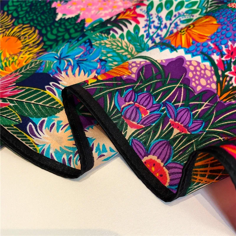 Женский шарф-пончо из натурального шёлка с принтом |