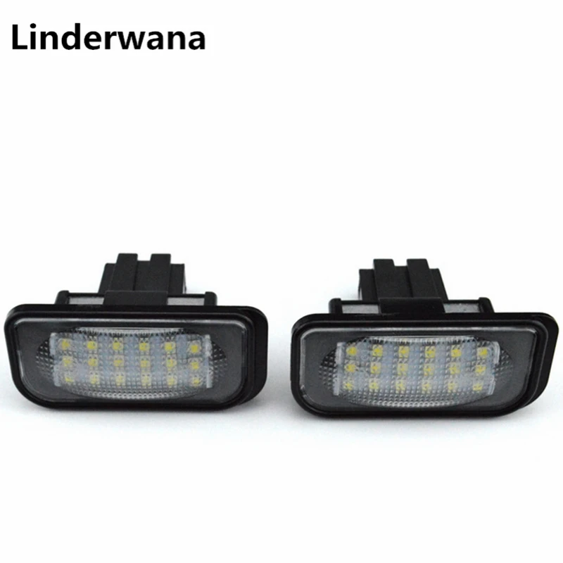 

For Mercedes-Benz W203 R230 W209 C209 A209 License Plate Light Number Lamps Plate Lights White 6500K 2Pcs
