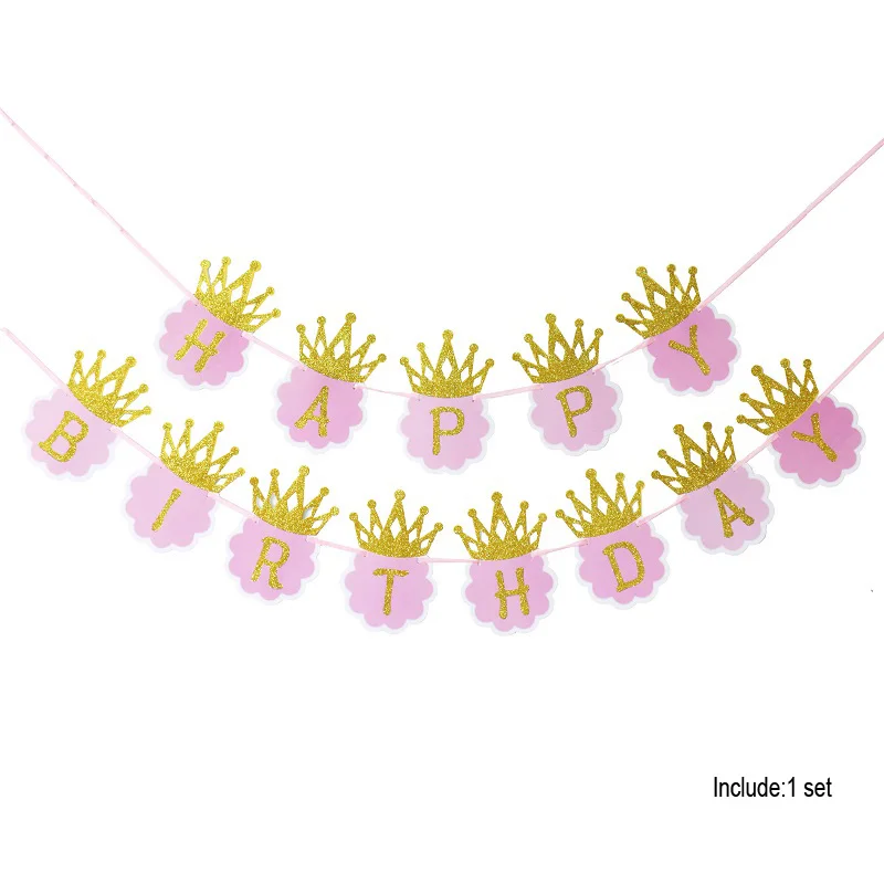 Banner A Baby Shower/день рождения, для детей, вечеринка, подарок, розовая/синяя Золотая фольга, бумажная тарелка, салфетки под чашки, сделай сам, украшение, Одноразовые столовые принадлежности - Цвет: Banner A