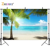 summer tropical sea beach palms tree photography background natural scenic photo backdrops photo studio props 2133 hhb 08