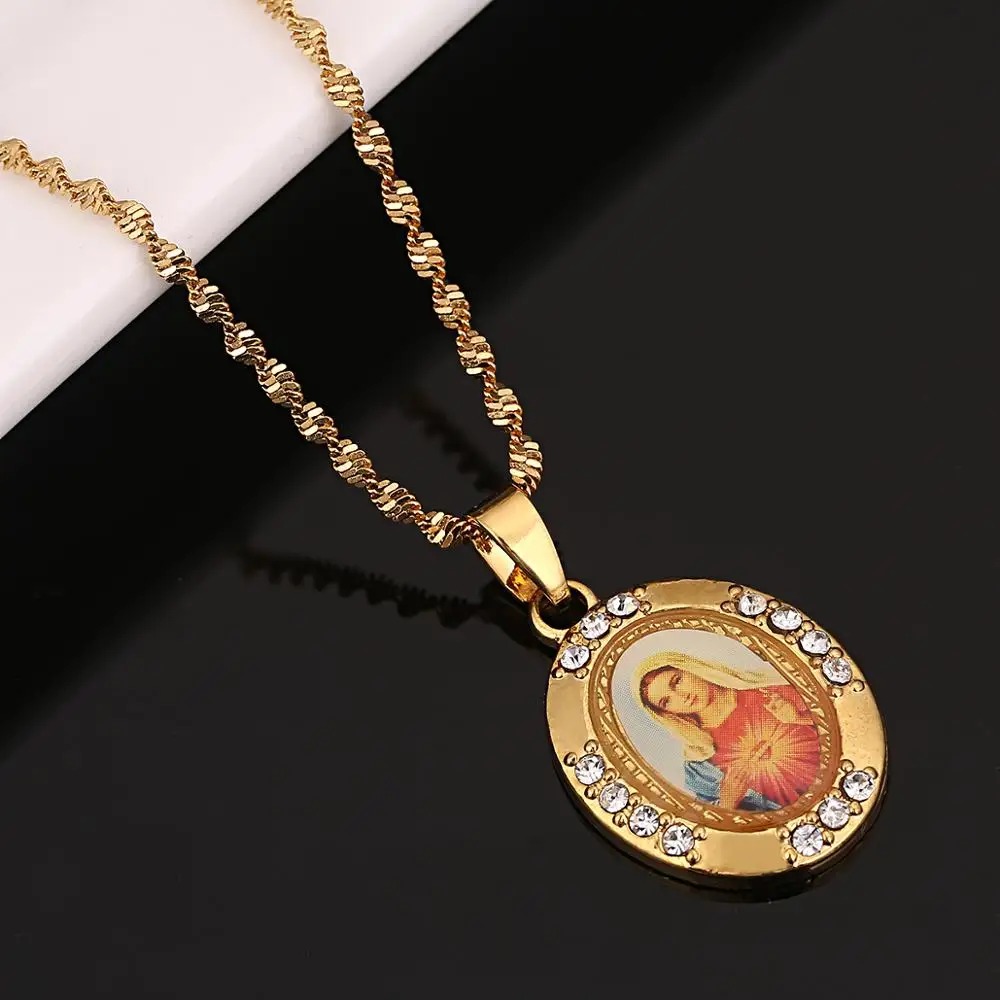 Цепочка с подвеской Дева Мария для женщин и девушек|Ожерелья подвеской| |