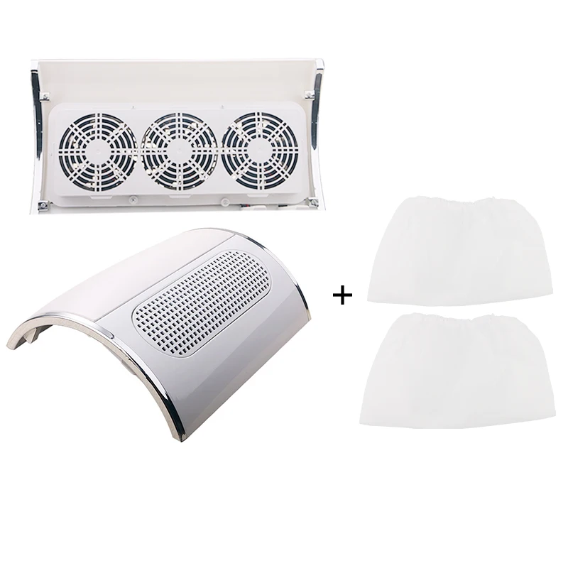 Маникюрный пылесос для ногтей пылесборник с 3 вентиляторами 40 Вт 110/220