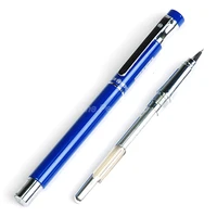 hero ancient 0 5mm iridium nib steel blue fountain pen 360 degree inking pens office home school for special design fountain pen