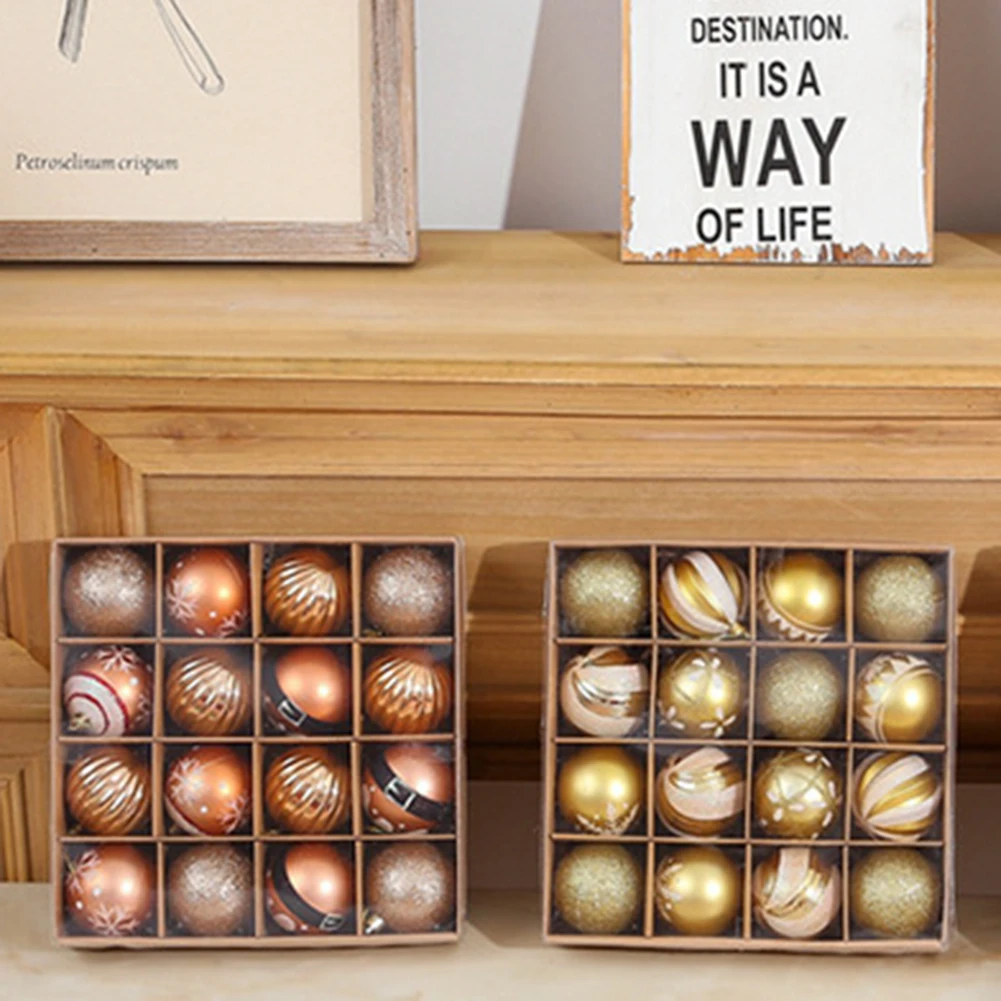 

16pcs Christmas Tree Hanging Decor Shatterproof Christmas Ball Pendant Set For Home Holiday New Year Supplies Christmas Gift