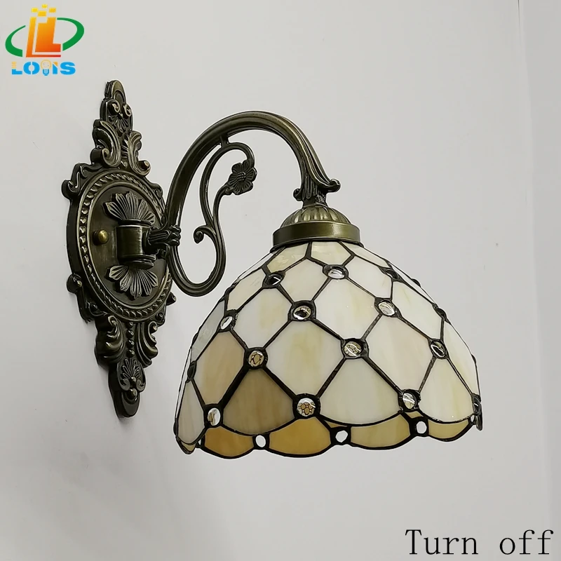 Европейский классический настенный светильник из стеклянных бусин