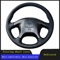 diy car accessories steering wheel cover braid wearable genuine leather for mitsubishi pajero old mitsubishi pajero sport