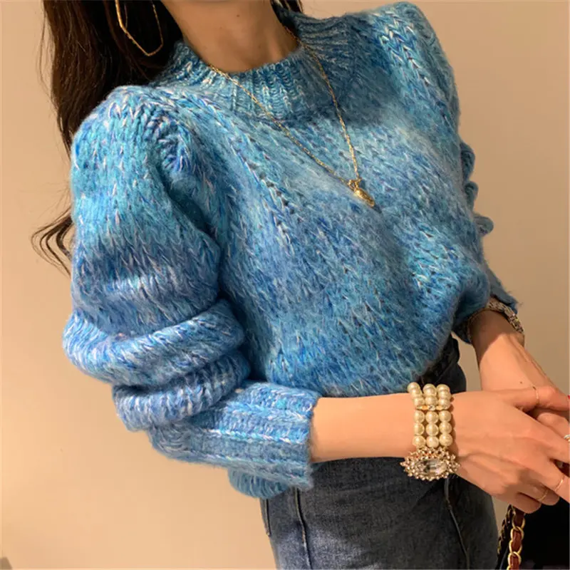 

2020 Women Warm All-Match Casual High Quality Winter Jumpers Thicken Basic Soft Loose Autumn Brief Pullovers Sweater