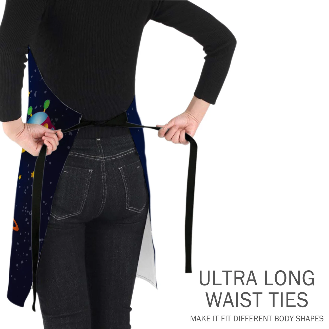 Кухонный Фартук Tophome регулируемый брезентовый фартук без рукавов с изображением