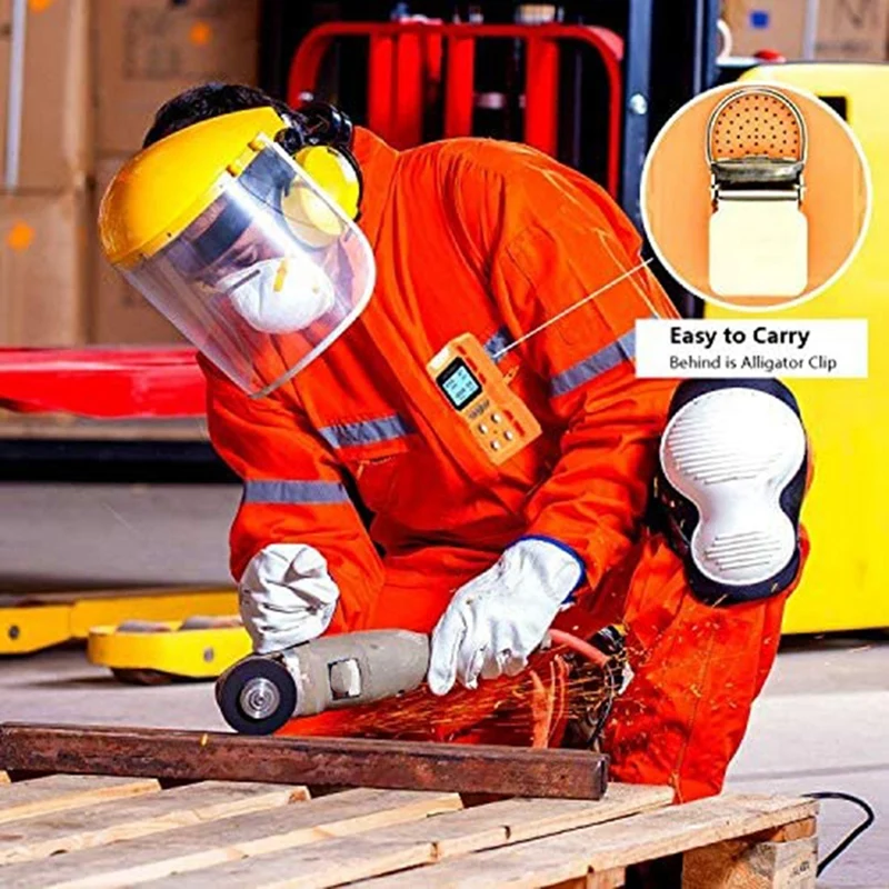 

Portable 4 Gas Detector, Sound Light Vibration Rechargeable LCD Screen