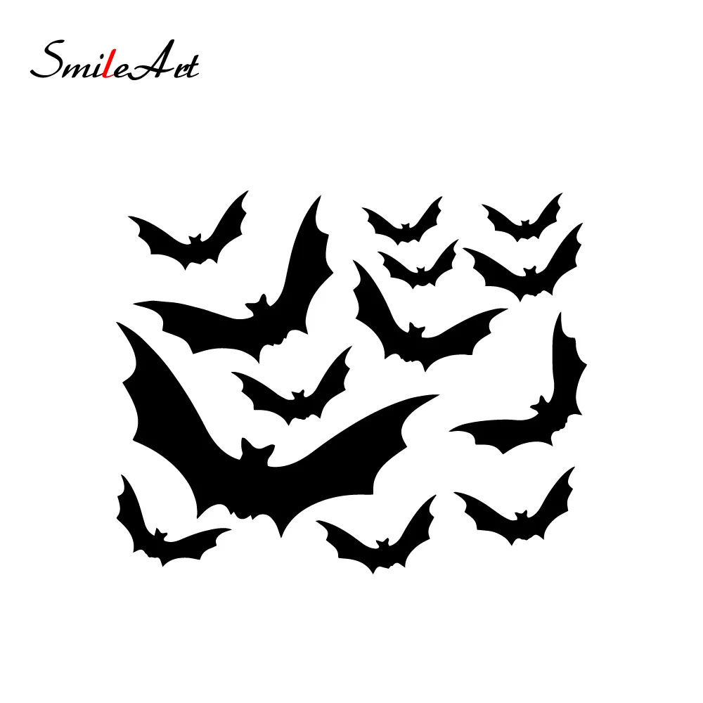 

Cute bat Car Sticker Creative Car Door Handle Decals Dual Color Design Stickers Vinyls Decals