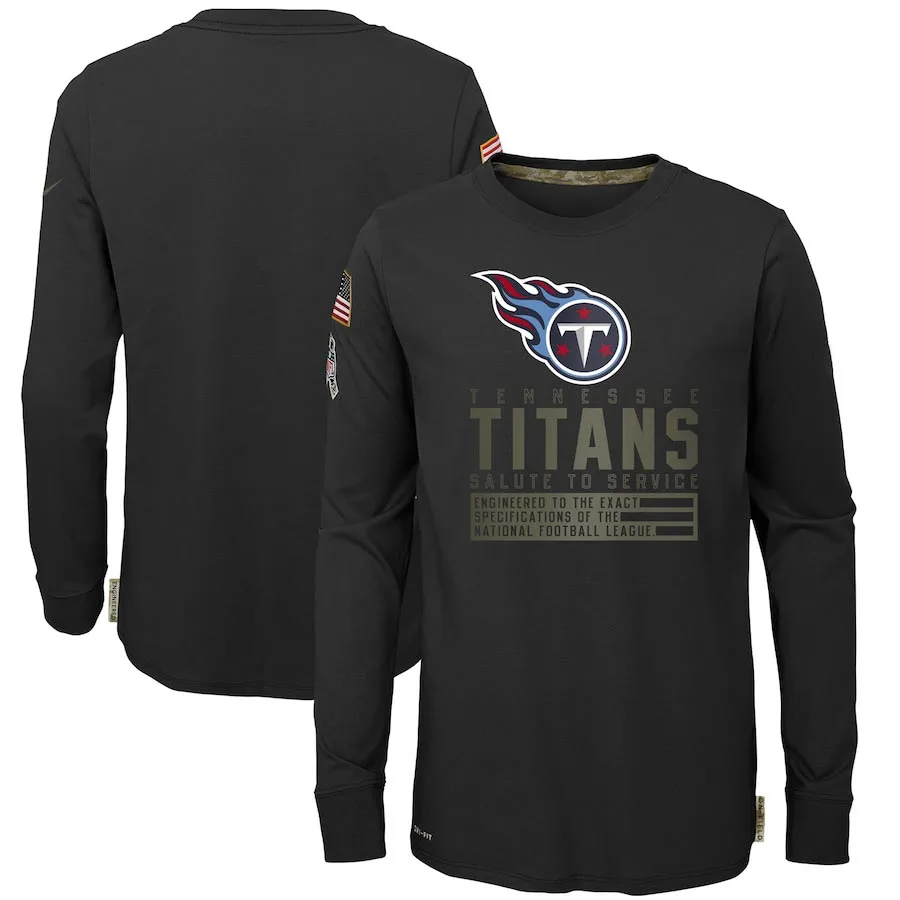 

Tennessee Youth Black Titans Salute to Service Long Sleeve T-Shirt S-3XL