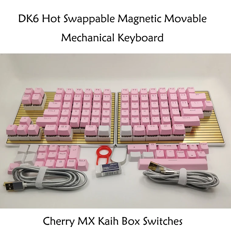 DIY DK6 Горячая переключаемая Магнитная подвижная макро-клавиша переключатели Cherry
