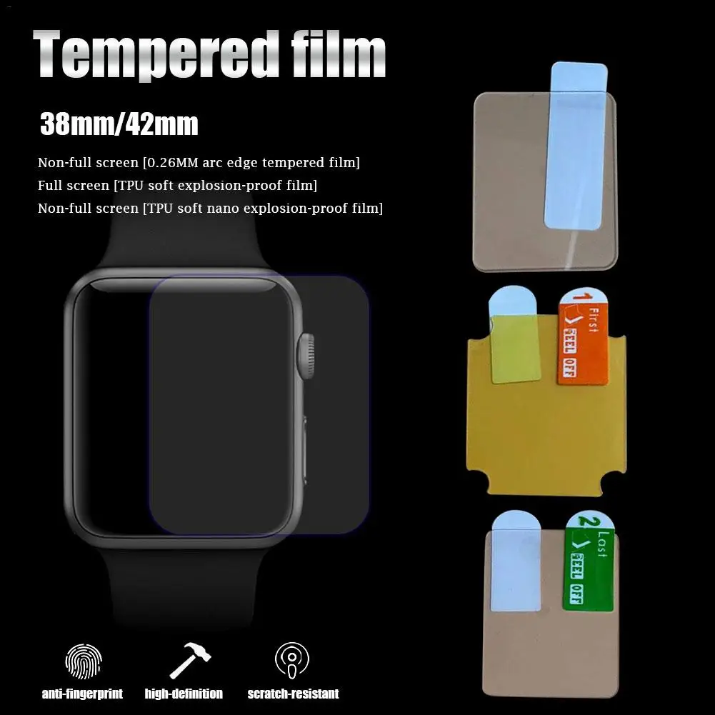 Смарт протектор для часов пленка Apple Watch версии закаленная 38/42 мм смотреть фильм