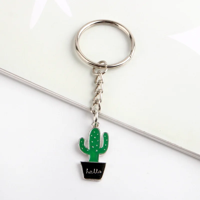 

Cute Resin Cactus keyring Green plant pendant Cell Phone Charm Bag Strap Decor Children Gift Bag Pendant Color random