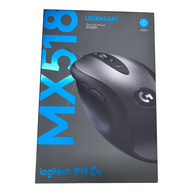 Мышь Logitech MX518 легендарная игровая мышь с сенсором HERO 16000DPI память на борту 5