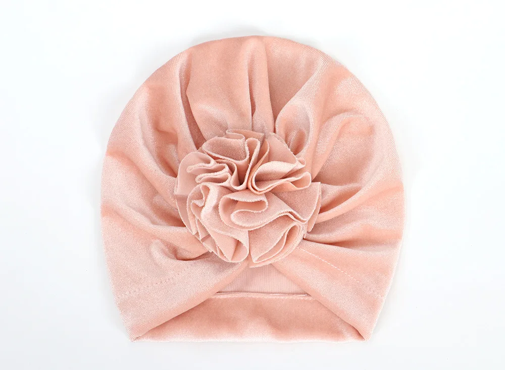 15 шт./лот детский тюрбан шапки индийские бархатные шапочки для девочек мягкая