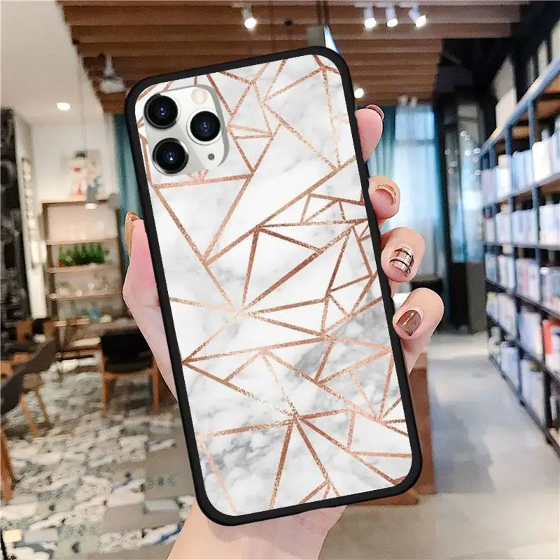 

Geometric Marble Texture Phone Case for iPhone 11 12 mini pro XS MAX 8 7 Plus X XS XR